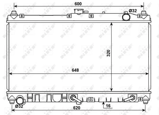 Chladič, chlazení motoru NRF 53977 Chladič, chlazení motoru NRF 53977