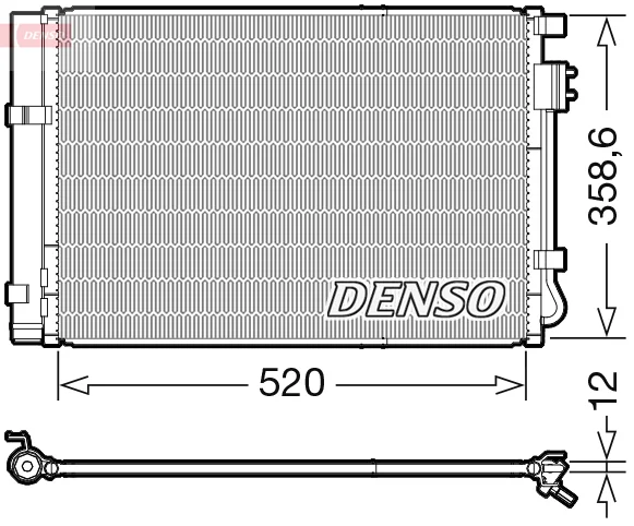 Kondenzátor, klimatizace DENSO DCN41011 – OE 976061R000