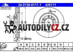AT 426111 P/L brzdový kotouč ATE
