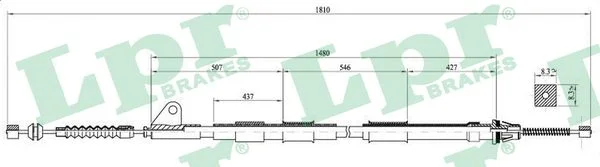 Tažné lanko, parkovací brzda LPR C0851B – OE 4642005020