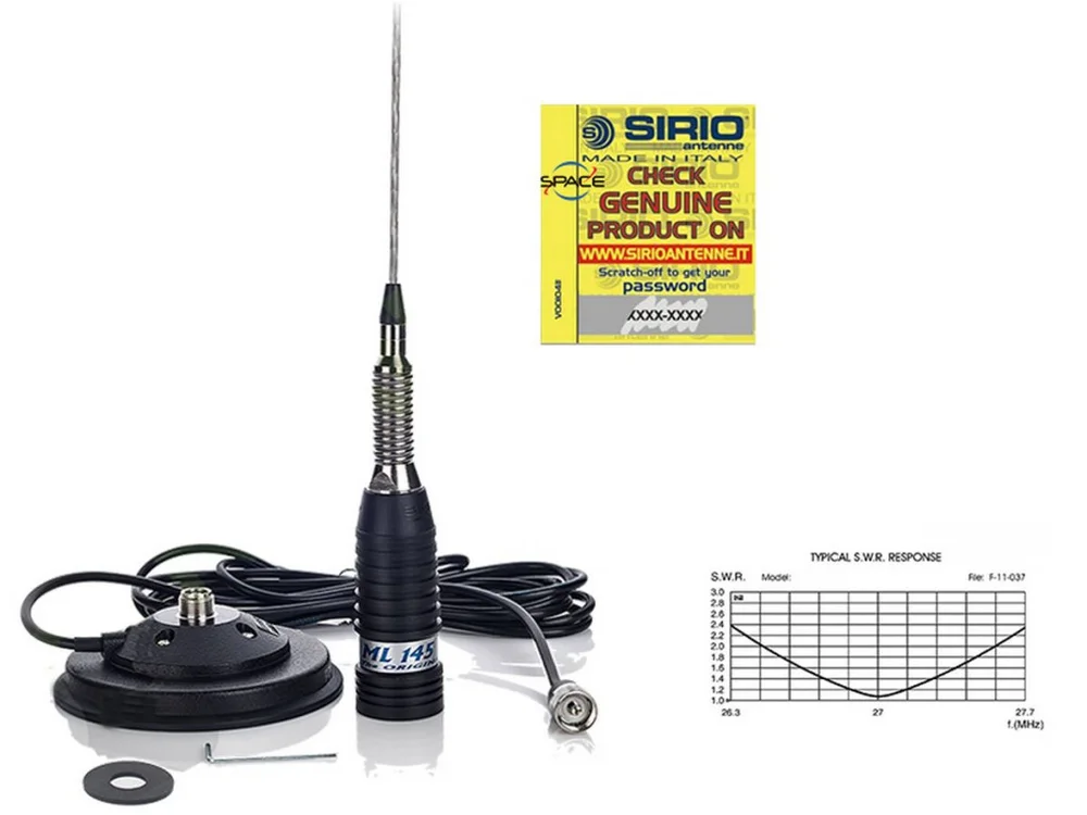 AnténaML-145 magnetka dlouhá SIRIO 501528 AnténaML-145 magnetka dlouhá SIRIO 501528