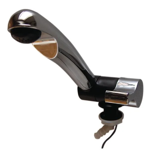 Vodovodní baterie Reich Style 2005 sklopná a otočná výška 38 mm chrom/černá připojení hadice 10–12 mm max. tlak 3,5 bar pro karavany a obytná auta 309218