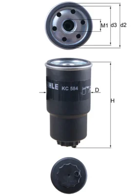 Palivový filtr MAHLE KC584