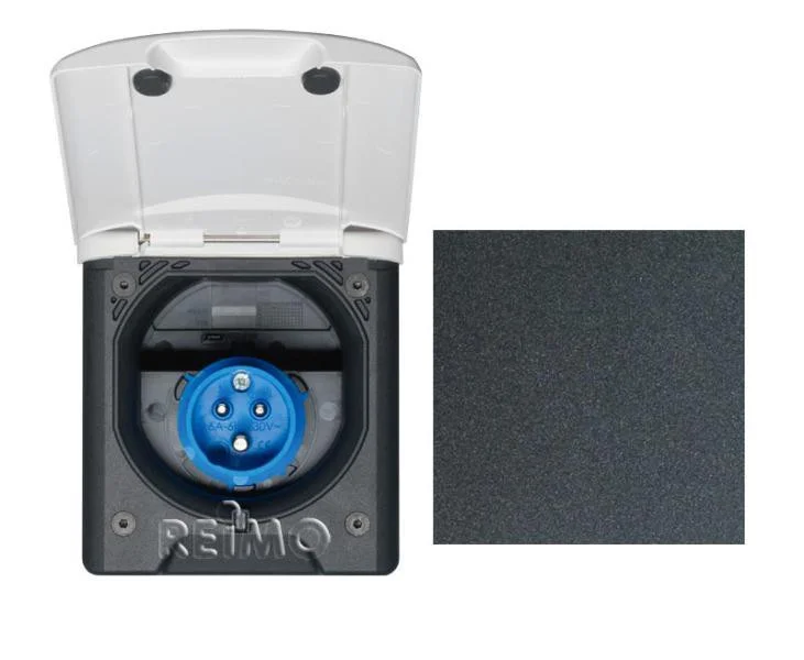 Zásuvka vstupní napájecí CEE 230 V s magnetickým uzávěrem černá 303565