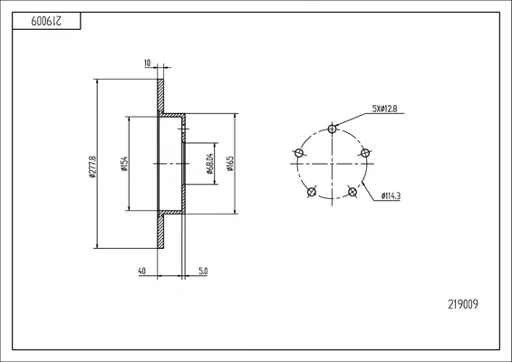 BRZ.KOTOUČ /Z/ ALMERA TINO 2.0 HART 219009 BRZ.KOTOUČ /Z/ ALMERA TINO 2.0 HART 219009