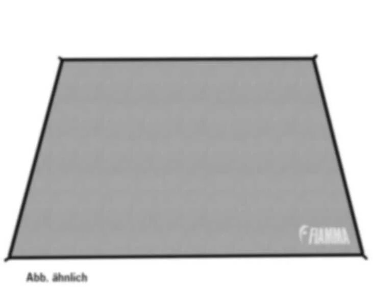 Koberec před stan a pod markýzu Fiamma Patio-Mat 340 × 250 cm šedý (oboustranná prodyšná polypropylenová podložka s rohovými poutky, nehořlavá) 308491