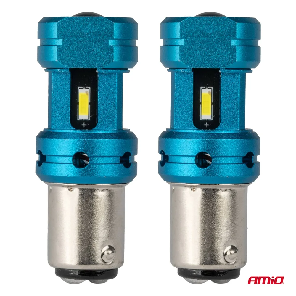LED žárovky CANBUS 1157 BAY15D P21/5W 4SMD 1860 Bílé 12V 24V AMiO-04253 - Obrázek 2