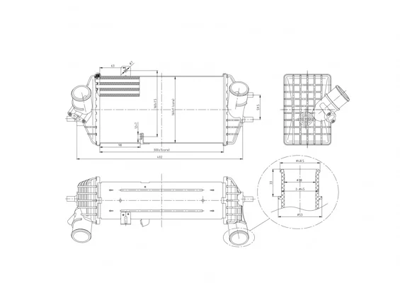 CHLADIČ VZDUCHU HYUNDAI I30 1.6 12- HART 621266 – OE 282712A740