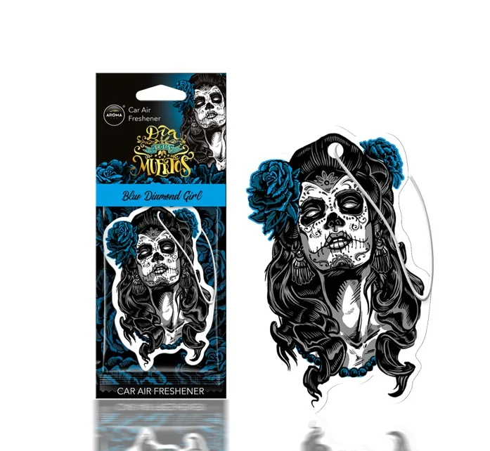 Osvěžovače vzduchu AROMA DIA DE LOS MUERTOS Blue Diamond Girl Aroma Car A10820