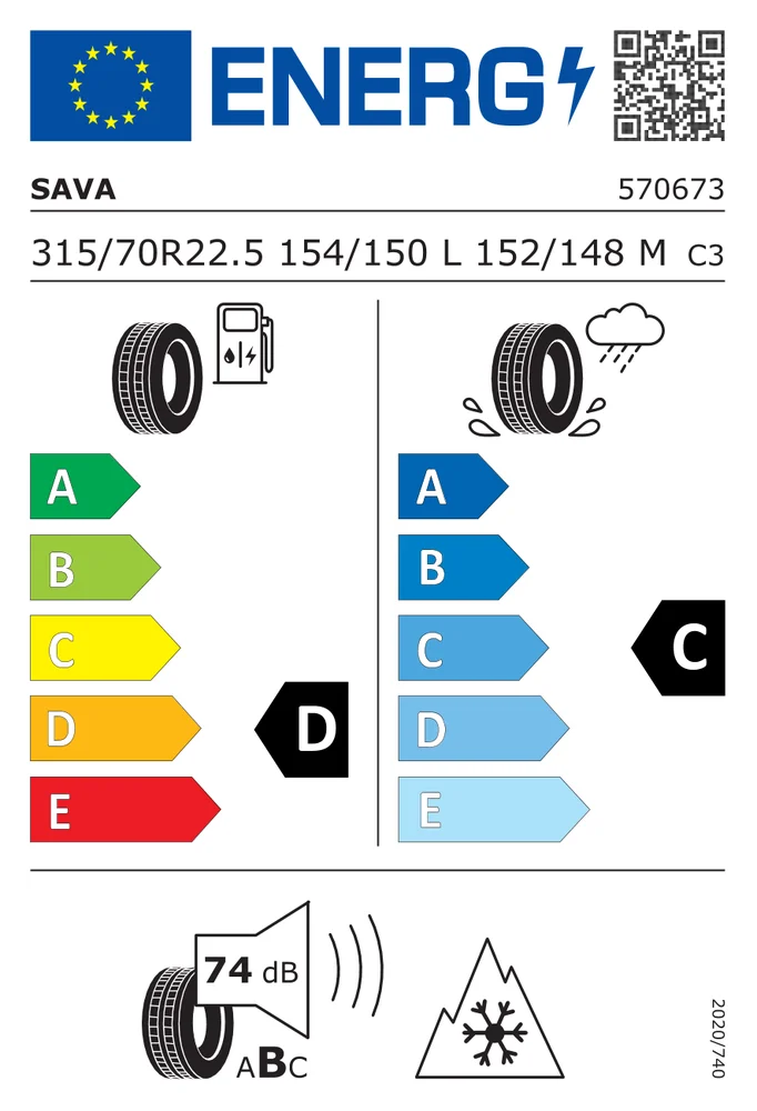 315/70R22.5 CSA OO5 SAVA 315/70R22.5CSAOO5