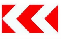 Samolepka reflexní červeno bílé šrafování, značení kontejnerů (400x200 mm) 1 ks, reflexní třída 1 708184