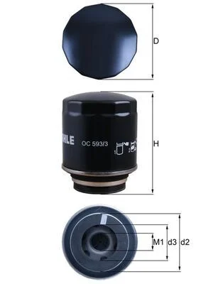 MH OC593/3 Olejový filtr KNECHT