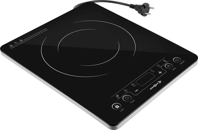 Deska varná indukční jednoplotýnková přenosná sklokeramická 230V 300–2000W 9 stupňů výkonu dotyková 316670