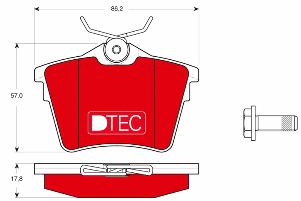 TR GDB1596DTE Sada brzdových destiček TRW DTEC
