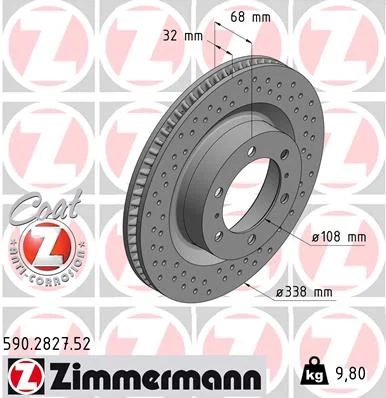 Kotouč brzdový ZIMMERMANN 590.2827.52