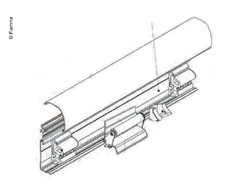 Kryt pouzdra Fiamma pro markýzu F45i / F45 Ti 350 (Polar White) 315627