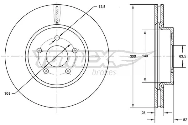 Brzdový kotouč Tomex Brakes TX72-80