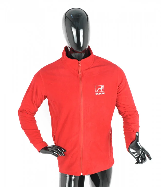 Bunda/mikina fleece MAN červená L 647648