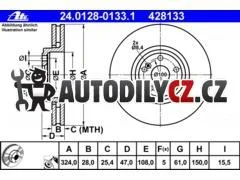 AT 428133 P/L brzdový kotouč ATE