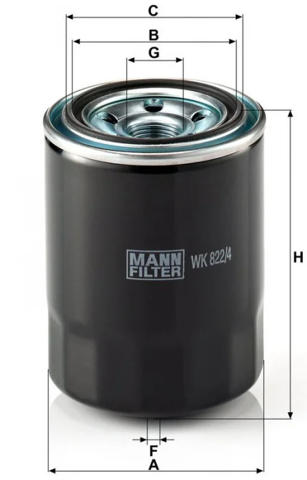 Palivový filtr MANN WK822/4 (MF WK822/4)