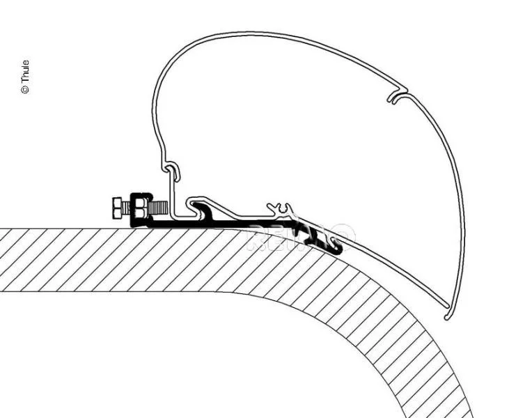 Adaptér pro střešní montáž markýz Thule Omnistor řady 6 (400 cm) 312544