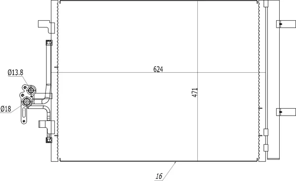 CHLADIČ KLIMATIZ.VOLVO S80 1.6D 06- HART 614540 CHLADIČ KLIMATIZ.VOLVO S80 1.6D 06- HART 614540