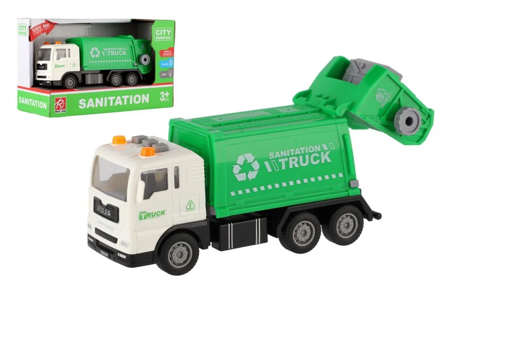 Hračka auto popeláři plast na setrvačník 17cm 742396