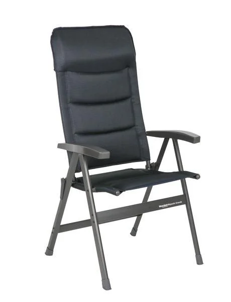 Křeslo kempingové polohovací Westfield Majestic Grande Dark Smoke (nosnost 140 kg, zvýšený sedák 50 cm, tkanina DuraDore 2D) 302056
