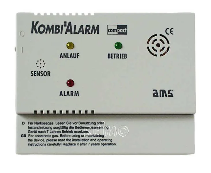 Alarm plynový AMS Kombi Compact 12 V propan/butan/metan/narkóza LED + siréna 85 dB 302281