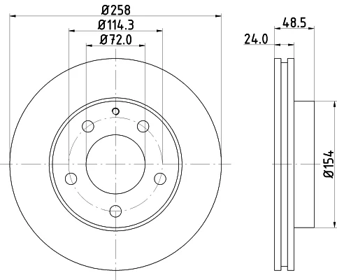 Brzdový kotouč HELLA 8DD355103-221