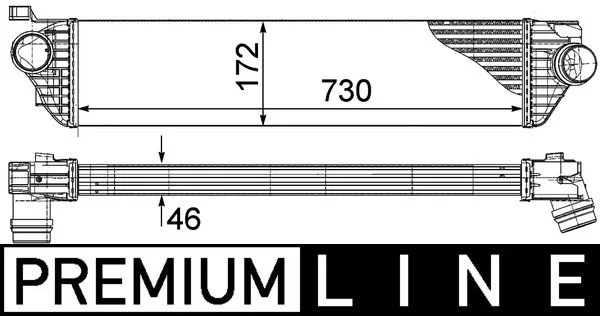 MH CI 386 000P chladič vzduchu - intercooler MAHLE 722254