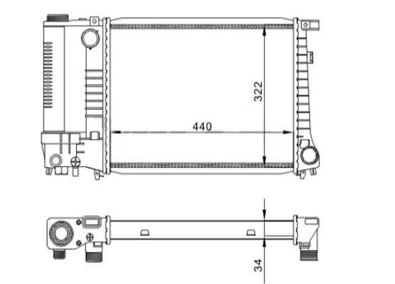 CHLADIČ BMW E34 520I-525IX 88- HART 605565 CHLADIČ BMW E34 520I-525IX 88- HART 605565