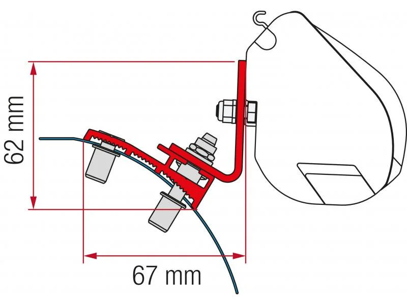 Adaptér Fiamma F35 pro Spacetourer, Traveller a další 305968 Adaptér Fiamma F35 pro Spacetourer, Traveller a další 305968