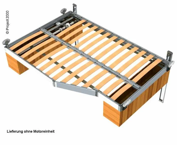 Rošt latťový s hliníkovým rámem Project 2000, stavebnicový set (rozměr až 2000 × 1600 mm, upravitelný zkrácením) 308130