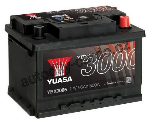 Autobaterie YUASA YBX3065 56Ah 500A 12V P+ /243x175x175/ Autobaterie YUASA YBX3065 56Ah 500A 12V P+ /243x175x175/