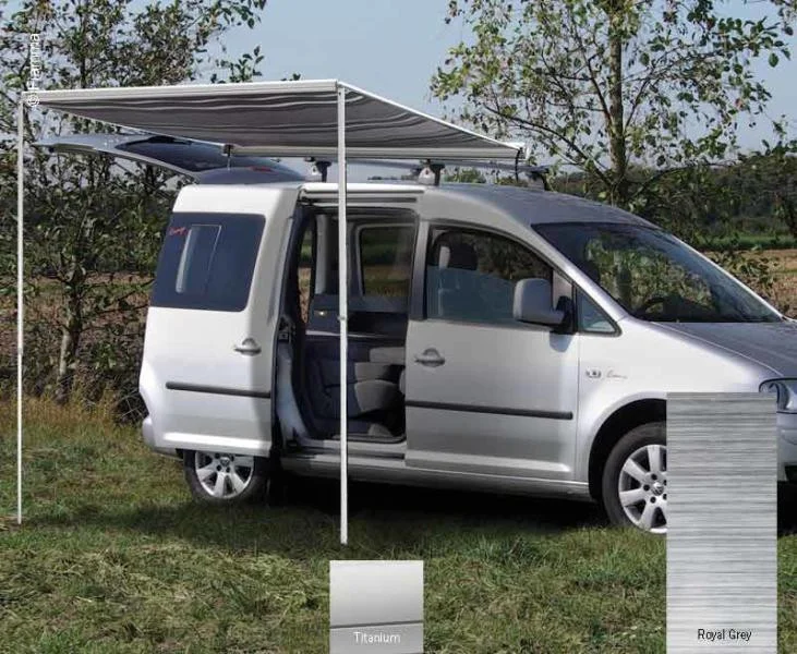 Markýza lehká mechanická Fiamma F35 Pro, 2,20 m, Royal Grey, pouzdro titanové 306147