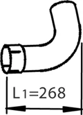 Výfuková trubka DINEX 47258 – OE 81.15201.0223