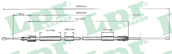 Tažné lanko, parkovací brzda LPR C0117B – OE 4745K3