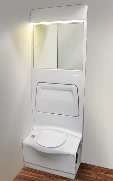 Stěna sanitární kompletní do koupelny a WC, 1740 x 670 mm, bílá 309151