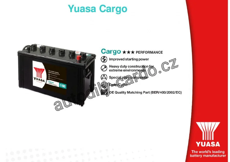 Autobaterie YUASA 622 CARGO 135Ah 880A 12V /510x216x209/ Autobaterie YUASA 622 CARGO 135Ah 880A 12V /510x216x209/