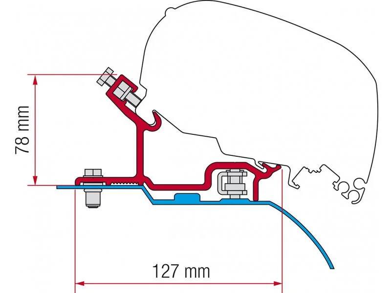 Adaptér na uchycení markýzy Fiamma F65 do délky 370 cm na střechu Citroën Jumper/Fiat Ducato/Peugeot Boxer X250/X290 L3/L4/H3 (2006-) 305953 Adaptér na uchycení markýzy Fiamma F65 do délky 370 cm na střechu Citroën Jumper/Fiat Ducato/Peugeot Boxer X250/X290 L3/L4/H3 (2006-) 305953
