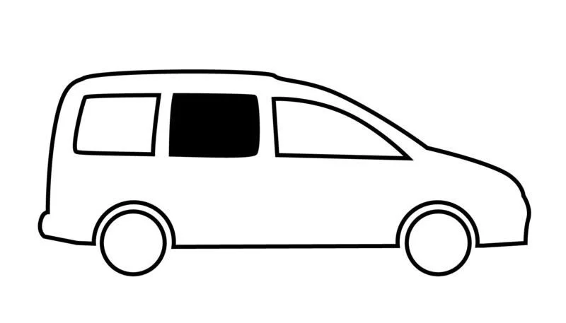 Boční posuvné okno CARBEST pro VW Caddy Maxi (2009-2020), přední pravé, 714x538mm, tonované 304140