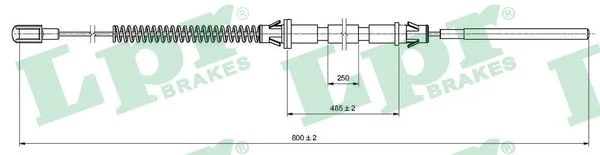 Tažné lanko, parkovací brzda LPR C0574B – OE 522431