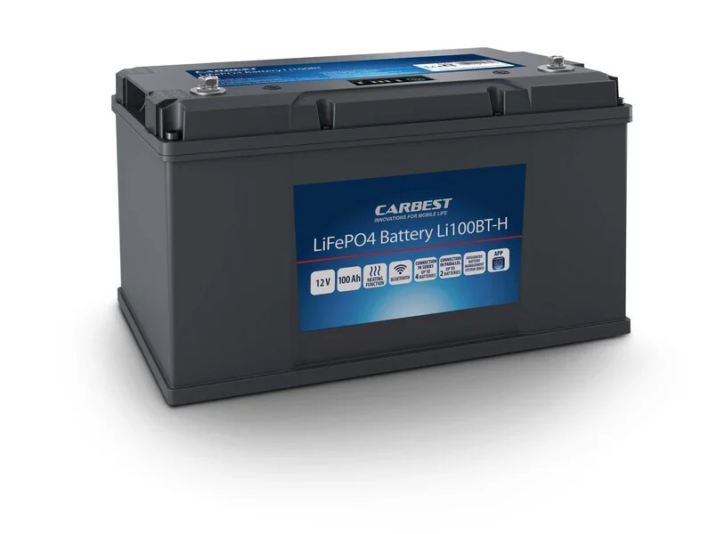 Lithiová baterie LiFePO4 s Bluetooth a ohřevem, 100 Ah, 12 V 303233