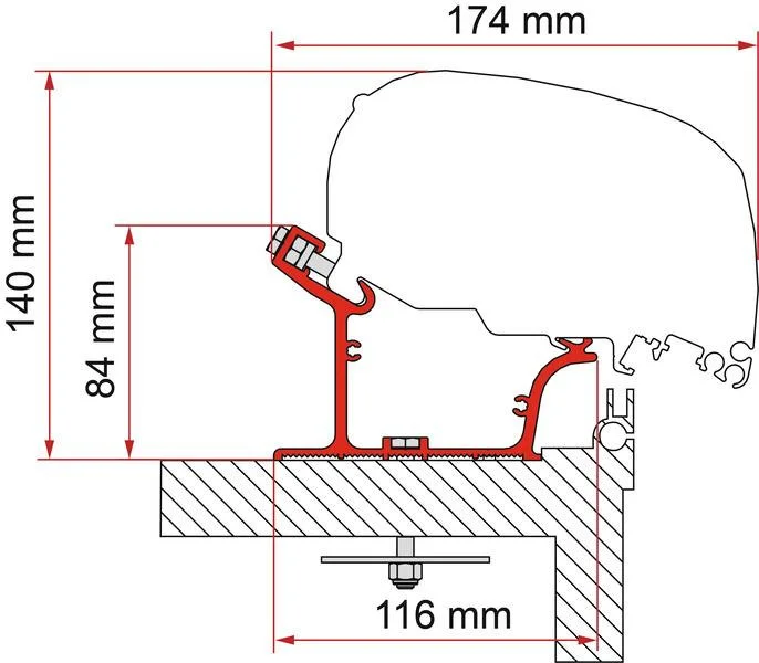 Montážní adaptér Fiamma Kit Adria Caravan (od r.v. 2015) 312160