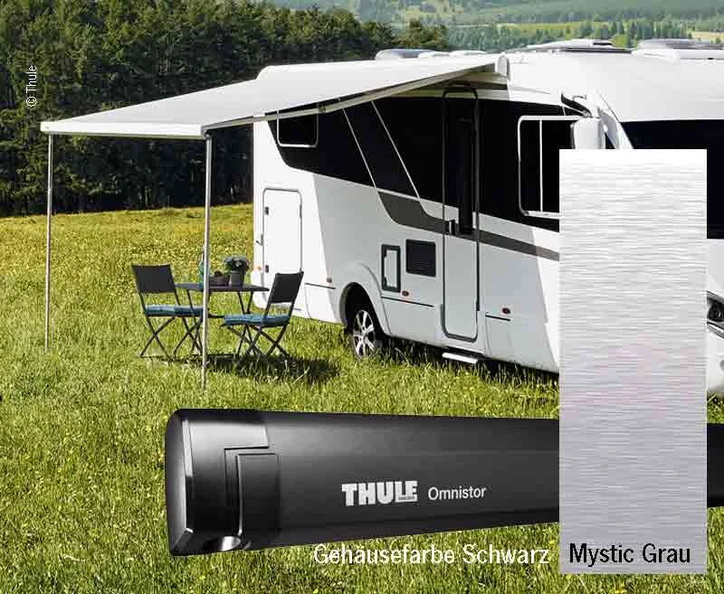 Markýza nástěnná kazetová Thule Omnistor 5200 3,5 m (antracitové pouzdro, šedá Mystic Grey, výsuv 2,5 m) 312463