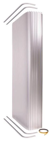 Sada roletových sprchových dveří (1200 × 2000 mm, stříbrná) 307291