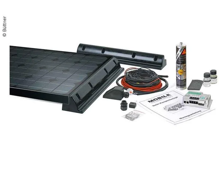Solární systém Büttner Elektronik MT 75 MC-S Black Line, kompletní sady pro karavany, 75 W 308242