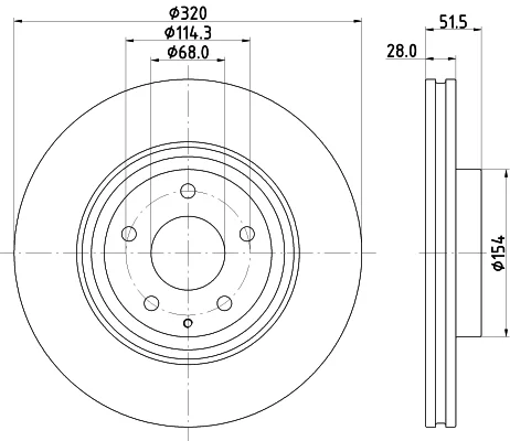 Brzdový kotouč HELLA 8DD355132-691