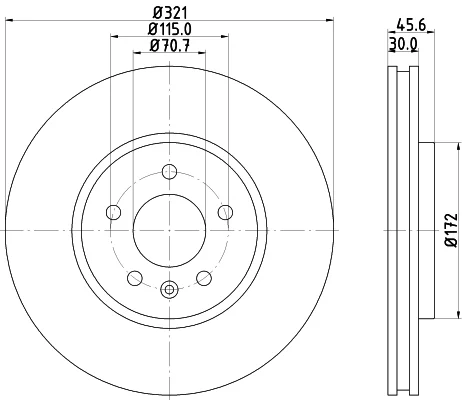 Brzdový kotouč HELLA 8DD355129-691